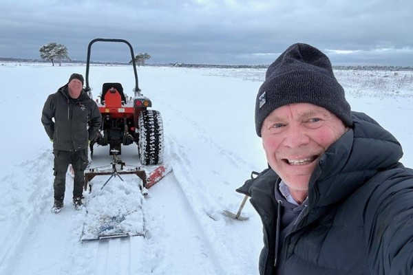 Skidspår ute på banan!